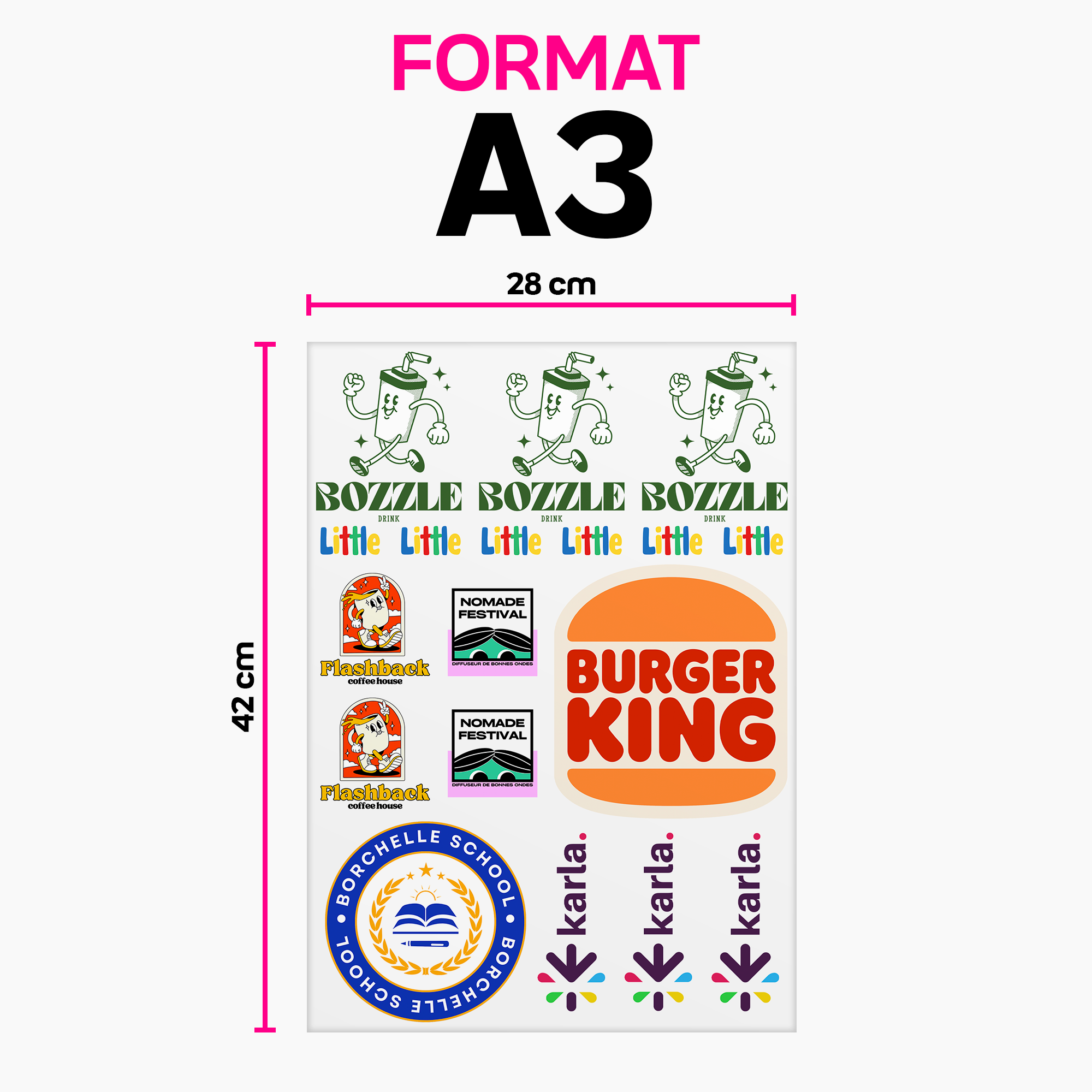 Transfert DTF - En planche - Sprint Transfert