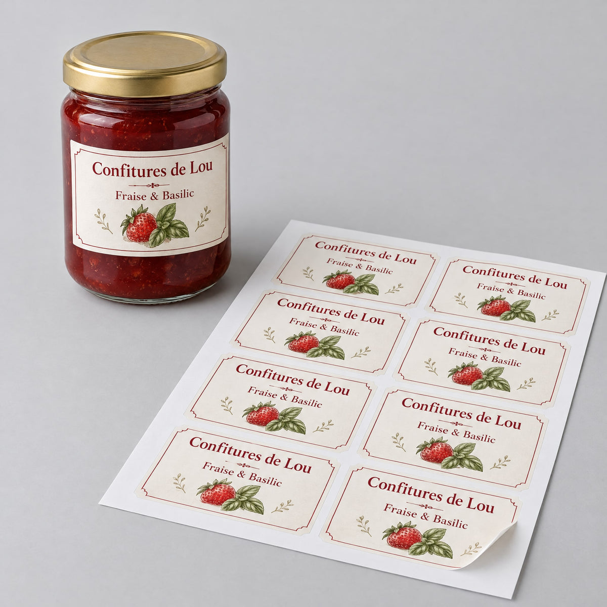 Étiquettes packaging Pots et bocaux : confiture, miel, bougie, cosmétique
