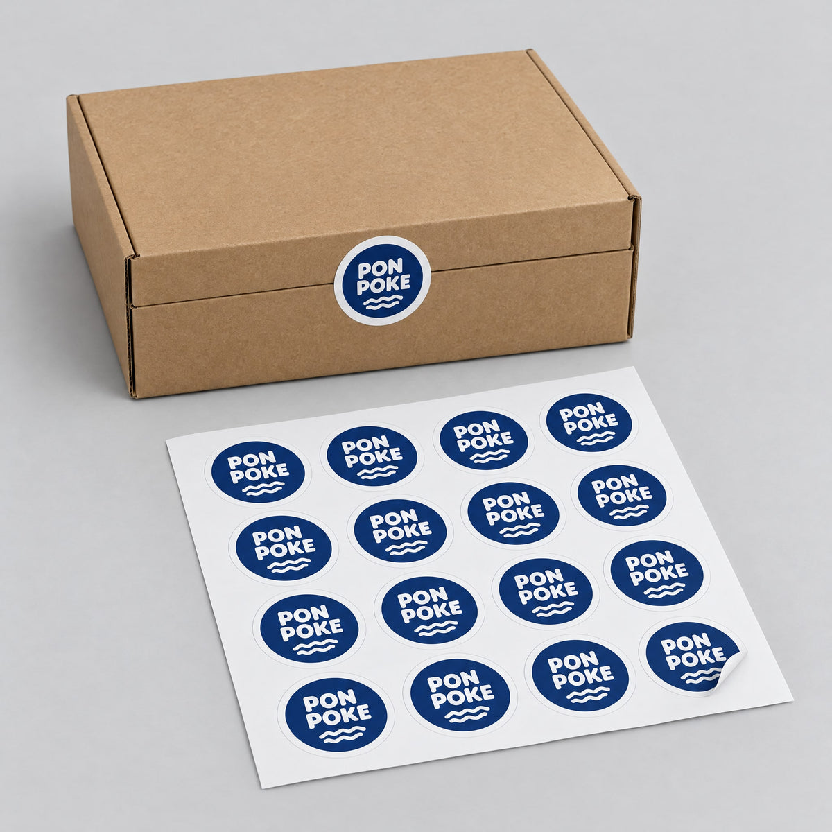 Étiquettes packaging Boîtes et colis : scellé de fermeture, étiquette de marque, colis