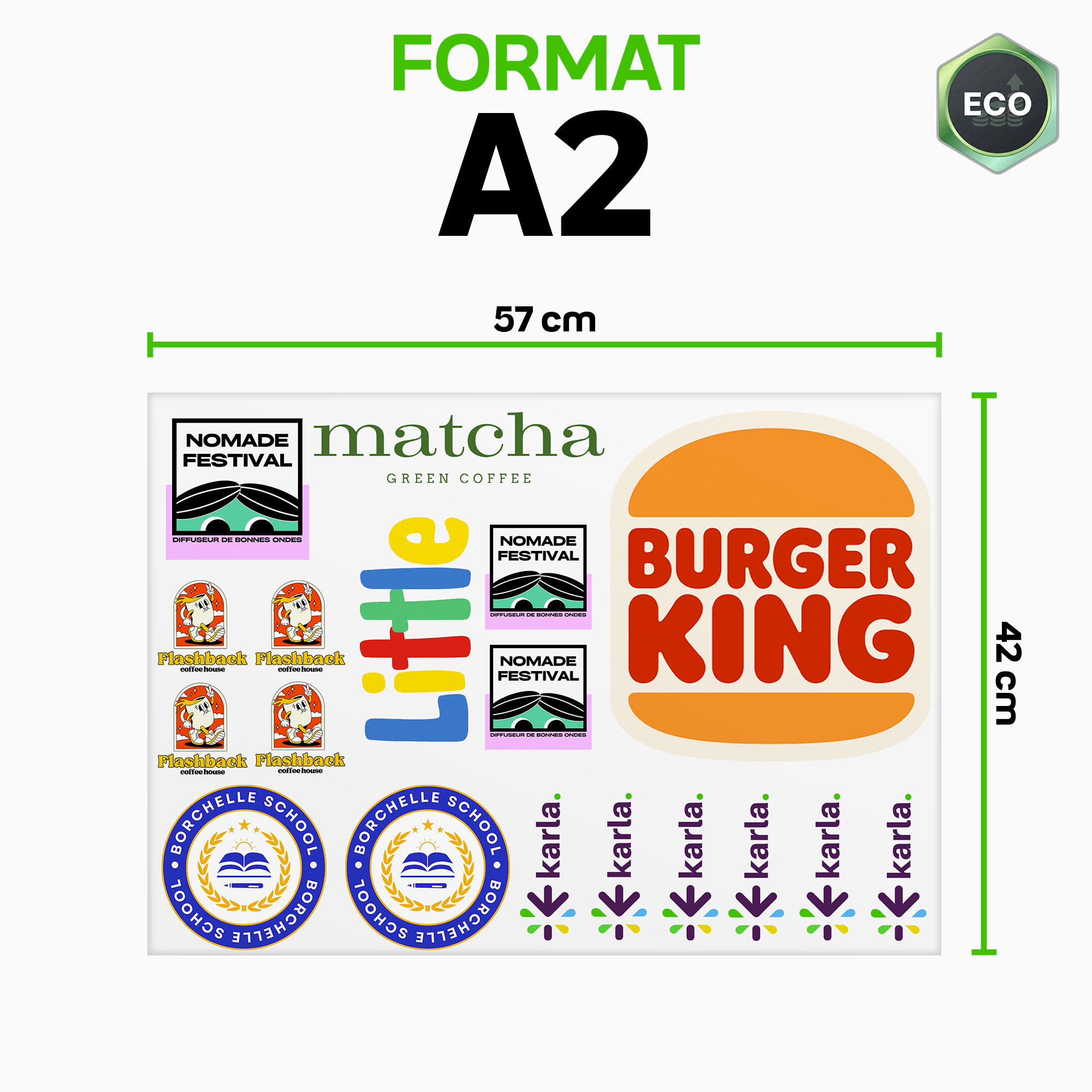 Transfert DTF Standard - En planche