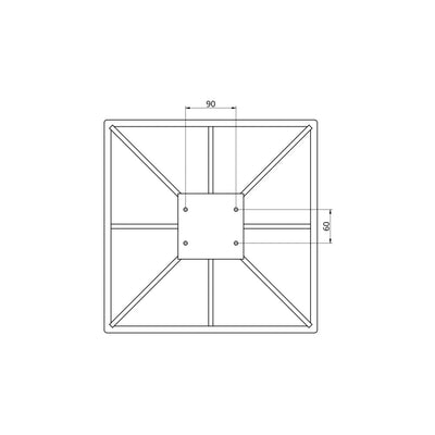 Secabo plaque de base 38cm x 38cm pour SMART/LITE