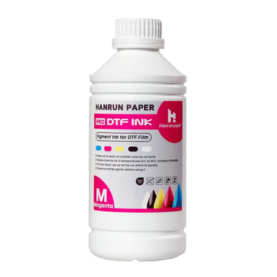 Encre Hanrun PRO DTF – Cyan, Magenta, Jaune, Noir, Blanc 1L